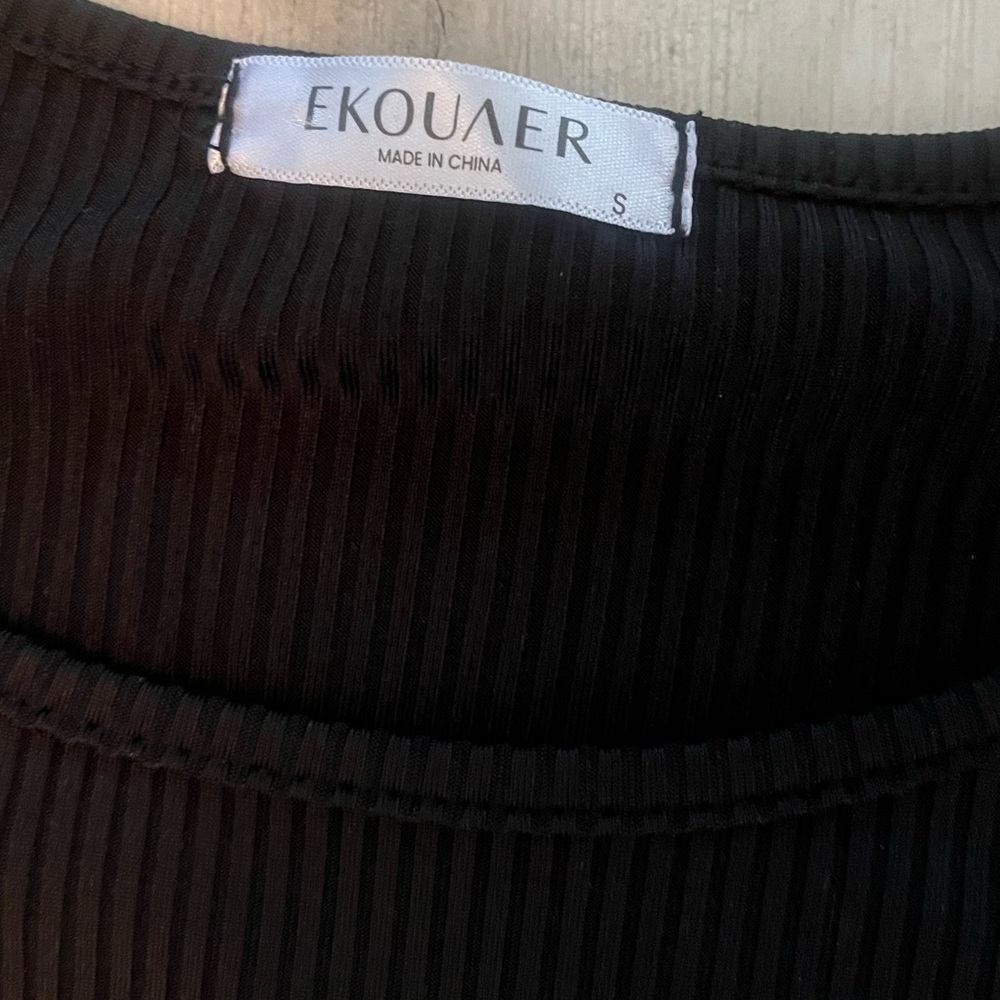 Black Ribbed Lounge Set - Picture 4 of 4